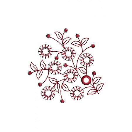 Simple Applique Design In Embroidery 23443