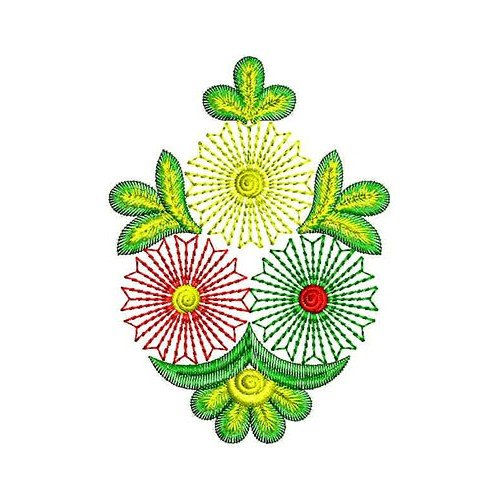 Unique Flower Pattern In Embroidery Design 23490