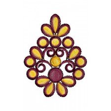 Simple Floral Applique Embroidery Design 23630