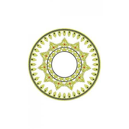 Amazing Round Applique In Embroidery Design 23646