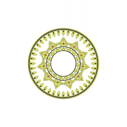 Amazing Round Applique In Embroidery Design 23646