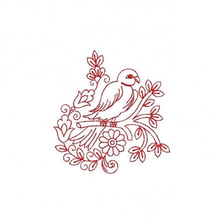 Parrot Bird Applique Embroidery Design 23676