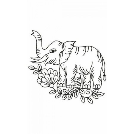 Free Elephant Applique Embroidery Design