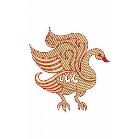 Swan Applique Embroidery Design 23685