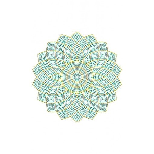 Attractive Rhombus Chain Stitch Applique Design 23724
