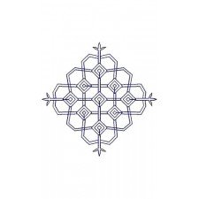Little Squares Chain Stitch Applique Design 23739