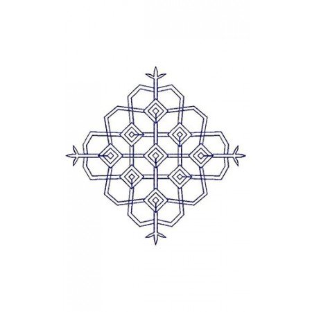 Little Squares Chain Stitch Applique Design 23739