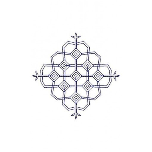 Little Squares Chain Stitch Applique Design 23739