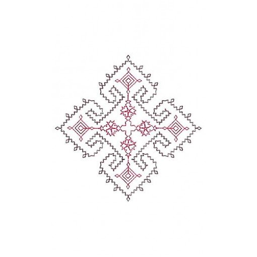 Zigzag Line Chain Stitch Applique Design 23740