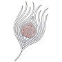 Amazing Peacock Feather Chain Stitch Applique Design 23741