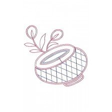 Discrete Chain Stitch Applique Design 23742