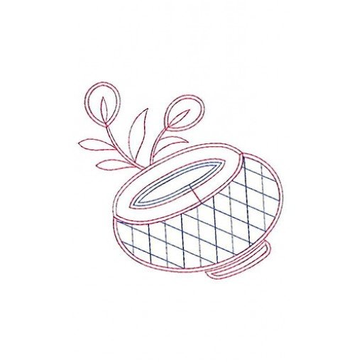 Discrete Chain Stitch Applique Design 23742