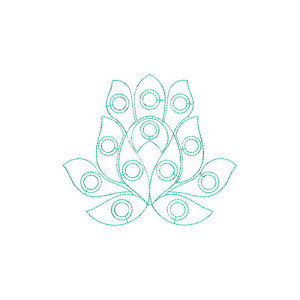 Different Shape Chain Stitch Applique Design 23744