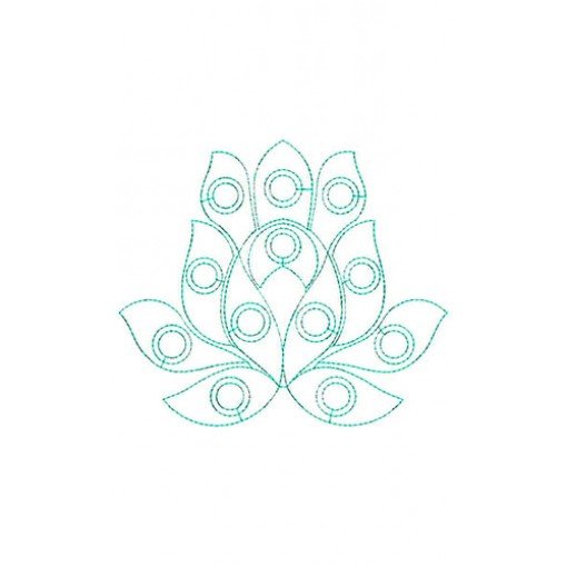 Different Shape Chain Stitch Applique Design 23744