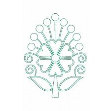 Simple Chain Stitch Applique Embroidery Design 23745