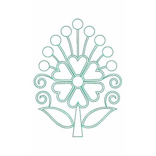 Simple Chain Stitch Applique Embroidery Design 23745