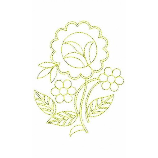 Modest Chain Stitch Applique Embroidery Design 23746