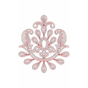 Distinctive Chain Stitch Applique Embroidery Design 23752