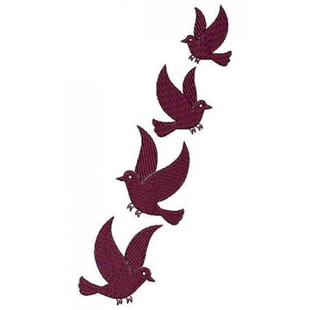 Flying Bird Applique Embroidery Design 23775