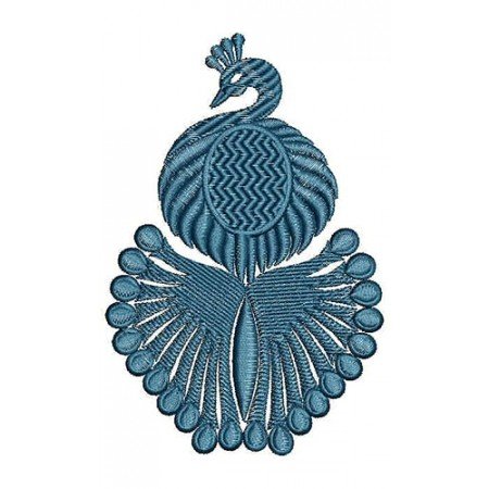Distinct Peacock Design In Embroidery 23779