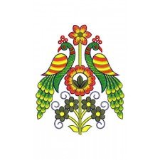 Enchanting Peacock Applique Embroidery Design 23817