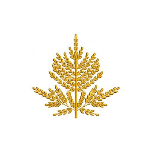 Mimosa Plant Applique Embroidery Design 23900