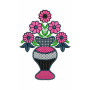 Flower Vase Applique Embroidery Design 23944