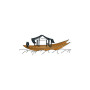 Wooden Boat Applique Embroidery Design 23954