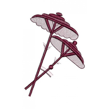 Traditional Chinese Umbrella Applique Design 23955