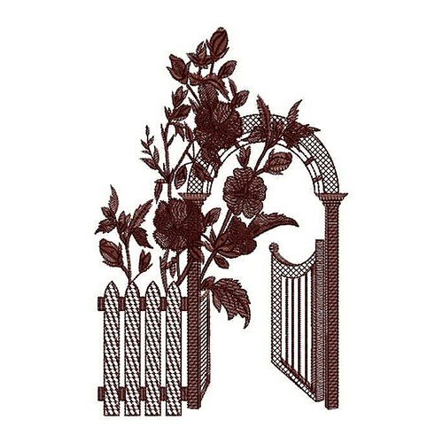 Gardening Door Applique Embroidery Design 23957