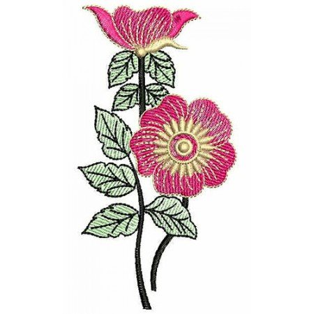 Primrose Flower Applique Embroidery Design 23976