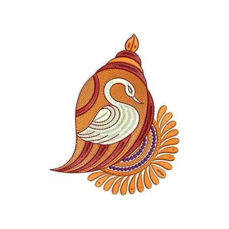 Swan Applique Design In Embroidery 23978