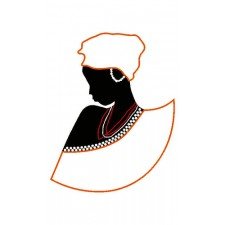 Single Lady Face Applique Embroidery Design