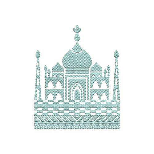 Taj Mahal Applique Embroidery Design 24007