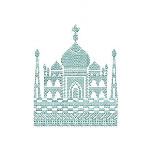 Taj Mahal Applique Embroidery Design 24007
