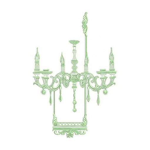 Chandelier Applique Embroidery Design 24008
