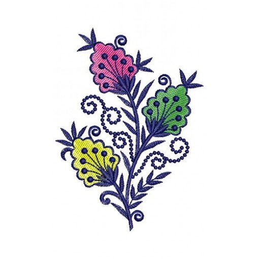 Colorful Applique Design In Embroidery 24042