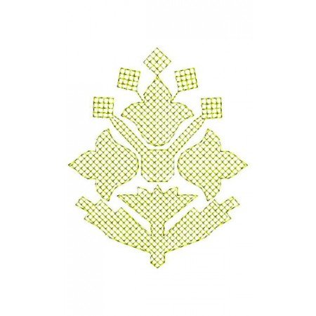 Cross Stitch Applique Design In Embroidery 24044