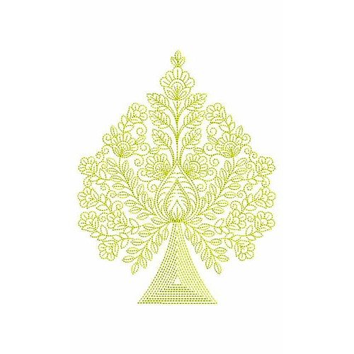 Triangle Tree Trunk Applique Embroidery Design 24046
