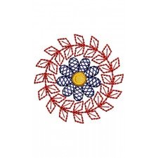 Rhombus Outer line In Applique Embroidery Design 24050