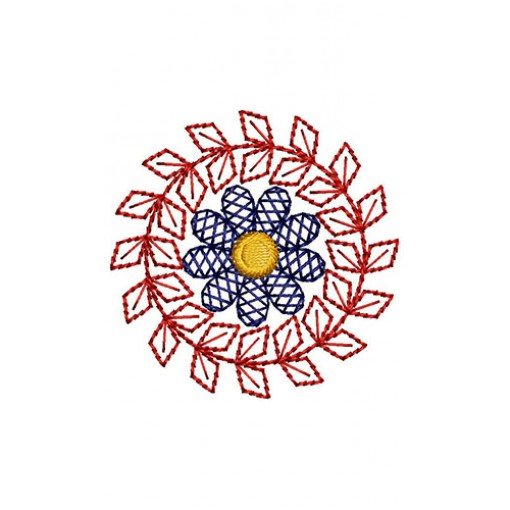 Rhombus Outer line In Applique Embroidery Design 24050