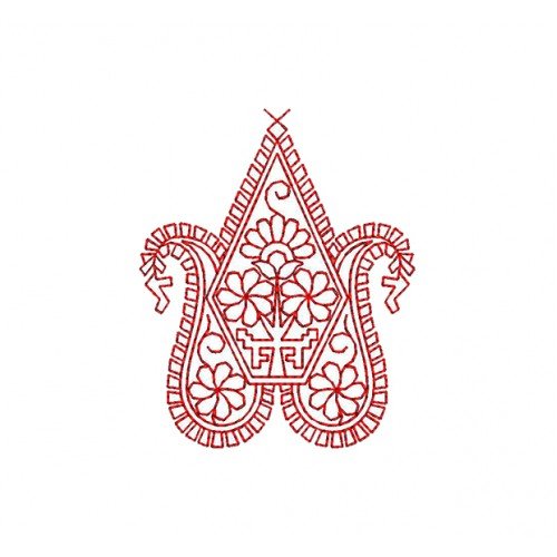 Swarovski Embroidery Design In Applique 24051