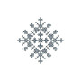 Square Cross Stitch Applique Design 24052