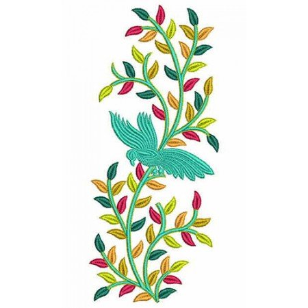 Colorful Branch Applique Design In Embroidery 24058
