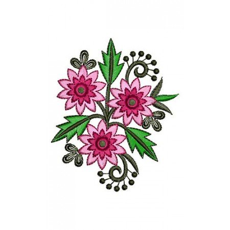 Daffodils Applique Embroidery Design 24061