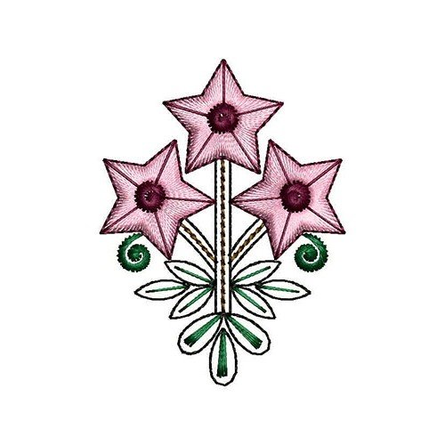 Starfish Flower Applique Embroidery Design 24064
