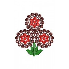 Triple Spiral Flowers Applique Design 24084