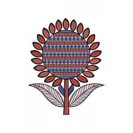 Sun Flower Applique Embroidery Design 24086