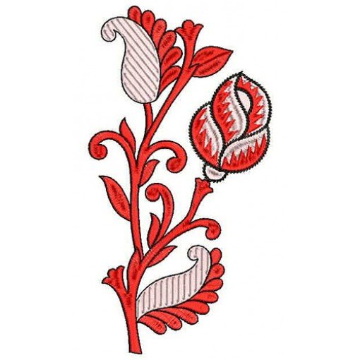 Flower Knop Applique Embroidery Design 24097