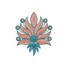 Distinctive Petal Applique Design In Embroidery 24114